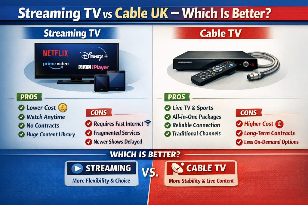 Streaming TV vs Cable UK – Which Is Better?
